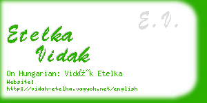 etelka vidak business card